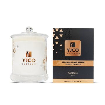 Tropical Island Breeze Premium Scented 2 wick Candle 380G - YJCO FRAGRANCE