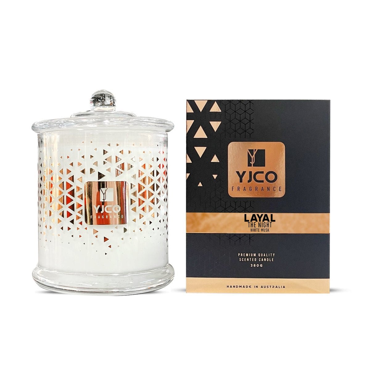 Layal The Night Premium Scented 2 wick Candle 380G - YJCO FRAGRANCE