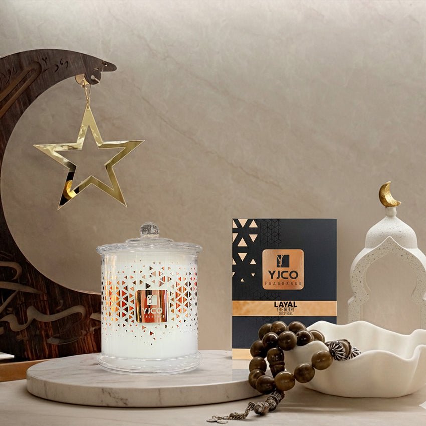 Layal The Night Premium Scented 2 wick Candle 380G - YJCO FRAGRANCE