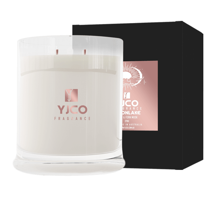 Moon Lake Premium Scented 2 wick Candle 270G - YJCO FRAGRANCE