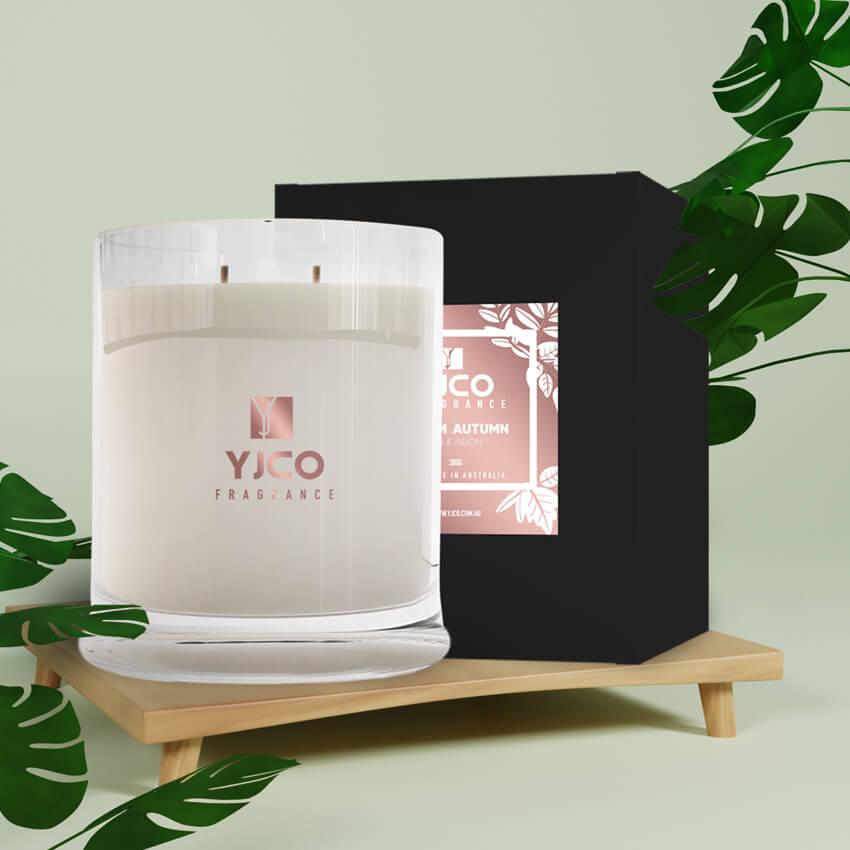 Warm Autumn Premium Scented 2 wick Candle 270G - YJCO FRAGRANCE