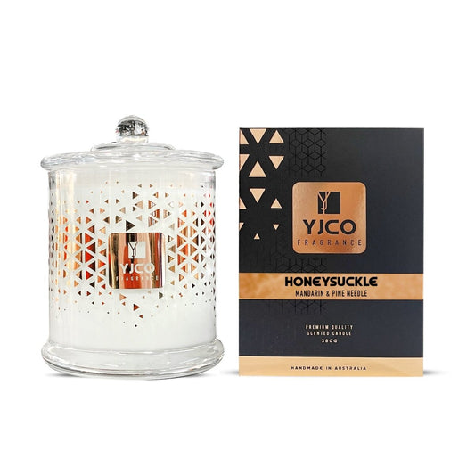 Honeysuckle Premium Scented 2 wick Candle 380G - YJCO FRAGRANCE