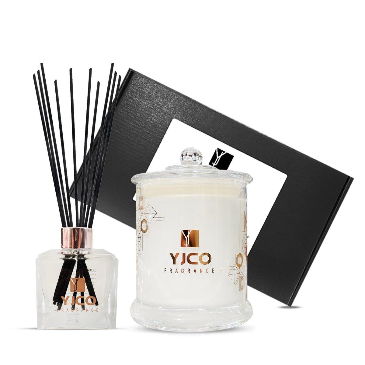 Luxe Gift Box XLarge Candle With Reeds Diffuser - YJCO FRAGRANCE