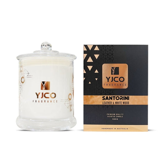 Santorini Premium Scented 2 wick Candle 380G - YJCO FRAGRANCE