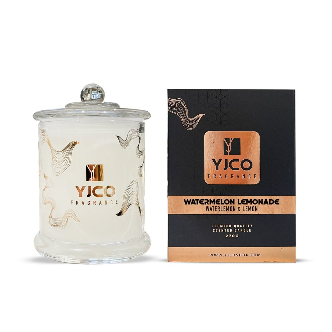 Watermelon Lemonade Premium Scented 2 wick Candle 270G - YJCO FRAGRANCE