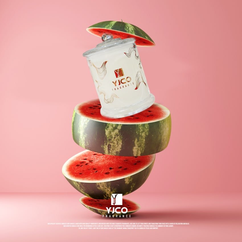 Watermelon Lemonade Premium Scented 2 wick Candle 270G - YJCO FRAGRANCE